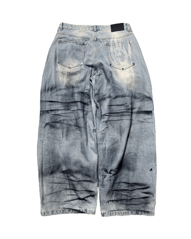 Dirty light blue baggy jean