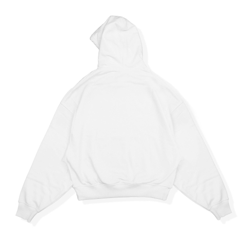 Hoodie white metal BLK logo