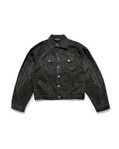 Dirty black jacket jean