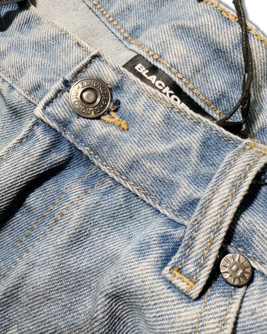 Black coated wide pants