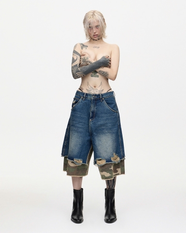 BAGGY SHORTS RAW DENIM