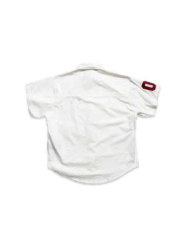 wrinkled poplin logo long-sleeve black Shirts