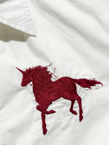 wrinkled poplin logo long-sleeve black Shirts