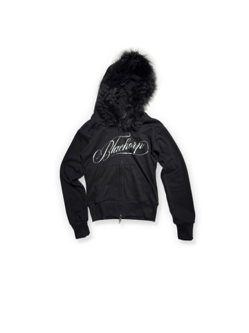 Fur Trimming Hooded Zip-Up