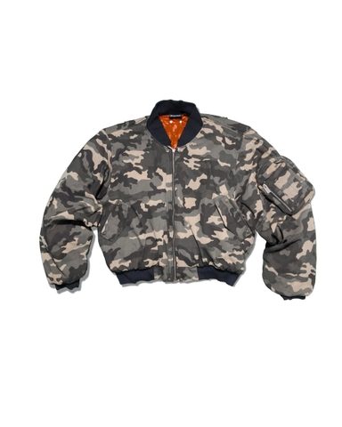 Silver bullet camo bomber