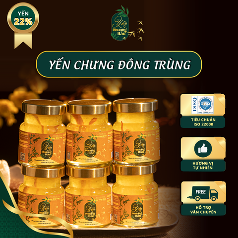 Yến Chưng Đông Trùng Hạ Thảo 22% Yến Tươi, Tăng Cường Sức Khỏe Cải Thiện Trí Nhớ