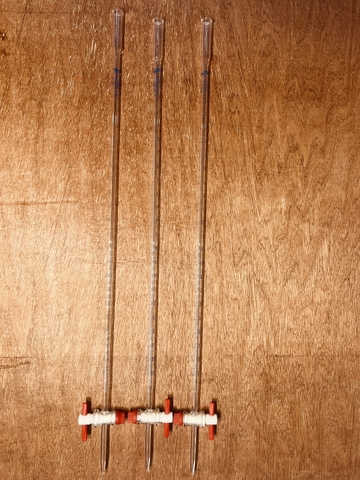 Buret thủy tinh khóa nhựa PTFE 10ml, Class A, Hãng OMSONS GERMANY