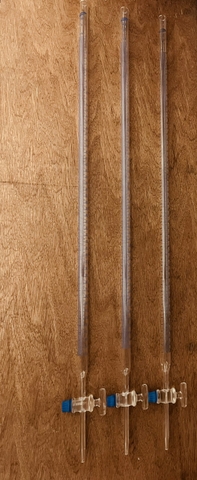 Buret thẳng khóa thủy tinh 50ml, Class B, Hãng OMSONS GERMANY