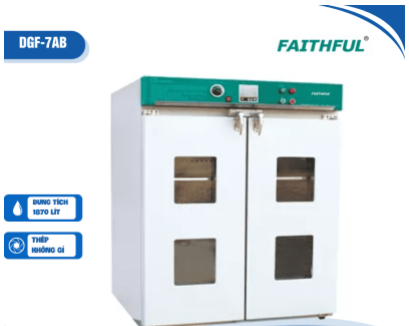 Tủ sấy công nghiệp Inox Trung Quốc 1870 lít DGF-7AB (Faithful)