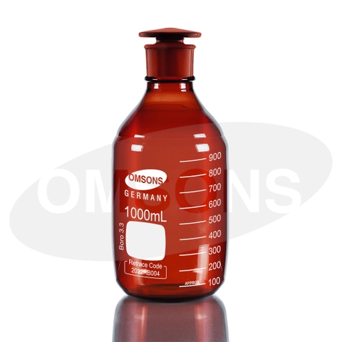 Chai nâu nút mài miệng hẹp 1000ml