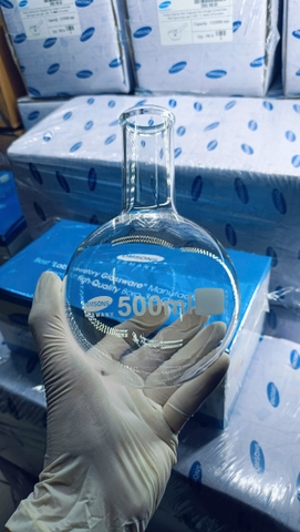 Bình cầu đáy tròn 500ml, Hãng OMSONS GERMANY