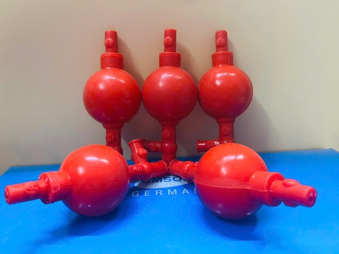Quả bóp cao su 3 van, loại cao su silicon, Hãng OMSONS GERMANY