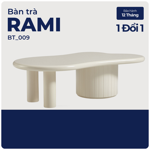 RAMI - Bàn trà phòng khách, BT_009, 105x60x40cm, MDF phủ sơn 2K, Nội thất Nhà trên cao