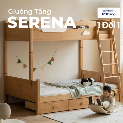 SERENA, Giường ngủ 2 tầng cho trẻ em tiện nghi, GT_001, Nội thất Nhà trên cao