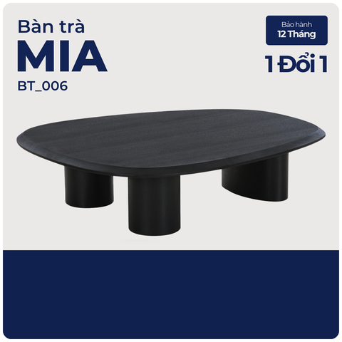MIA - Bàn trà phòng khách phong cách hiện đại, BT_006, 90x55x40cm, Plywood phủ Veneer, Nội thất Nhà trên cao