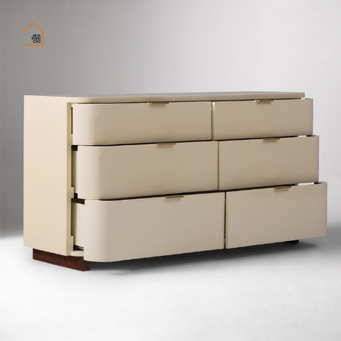 ALIE, TLT_084, Tủ lưu trữ phong cách hiện đại tối giản, 140x40x80cm, Gỗ MDF phủ sơn 2K, Nội thất Nhà trên cao