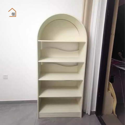 BRUNA, KS_003, Kệ sách trang trí 5 tầng, 60x35x180cm, Gỗ MDF phủ sơn 2K, Nội thất Nhà trên cao