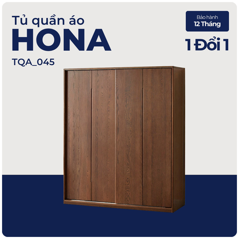 HONA, Tủ quần áo sang trọng thanh lịch, TQA_045, 160x60x200cm, Gỗ Plywood phủ Verneer, Nội thất Nhà trên cao