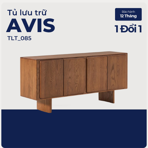AVIS, Tủ lưu trữ phong cách tối giản hiện đại, TLT_085, 160x40x75cm, Gỗ Plywood phủ Veneer, Nội thất Nhà trên cao