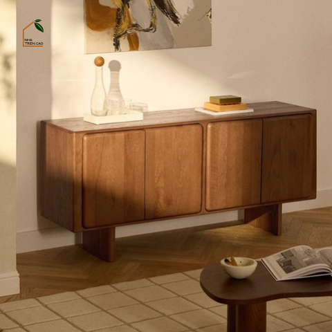 AVIS, TLT_085, Tủ lưu trữ phong cách tối giản hiện đại, 160x40x80cm, Gỗ Plywood phủ Veneer, Nội thất Nhà trên cao