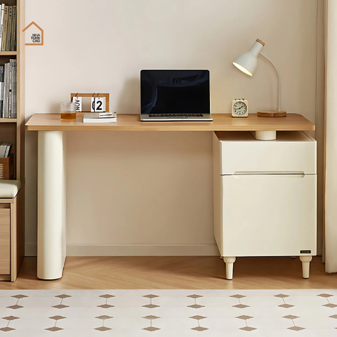 BERTHA, BLV_017, Bàn làm việc sang trọng thanh lịch, 140x60x75cm, MDF phủ sơn 2K, Nội thất Nhà Trên Cao