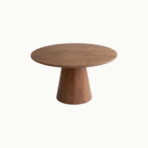 SOLIN, BA_006, bàn ăn tròn hiện đại, 90x90x75cm, Plywood phủ veneer, Nội thất Nhà trên cao