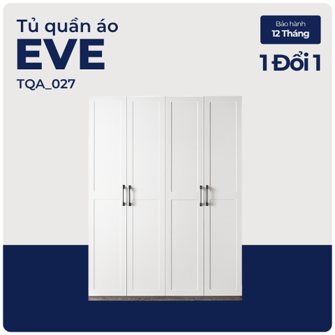 EVE, Tủ quần áo hiện đại sang trọng, TQA_027, 160x60x200cm, Nội thất Nhà trên cao