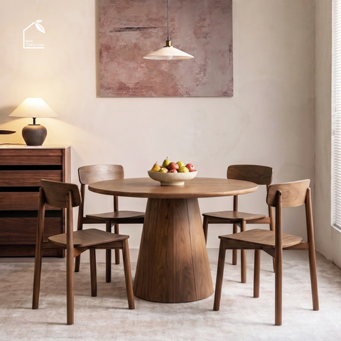 SOLIN, GD_005, ghế đơn tiện ích phong cách Mid-century, 44x49x79cm, Plywood phủ veneer, Nội thất Nhà trên cao