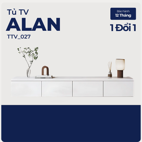 ALAN, Kệ tivi chân thấp, 4 ngăn, thiết kế tối giản, TTV_027, Dx40x45cm, Nội thất Nhà Trên Cao