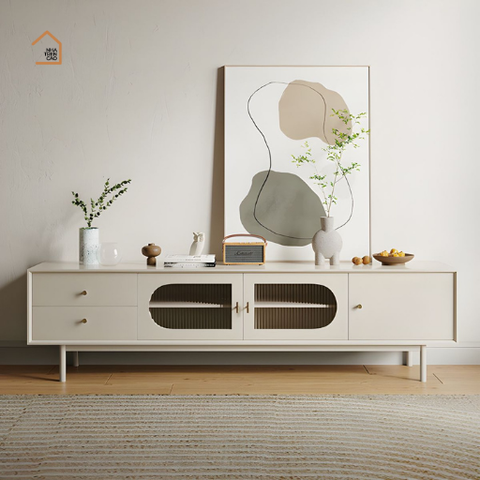 CYRUS, TTV_041, Kệ tivi phối kính, đa năng, 180x40x55cm, MDF phủ sơn 2K, Nội thất Nhà Trên Cao