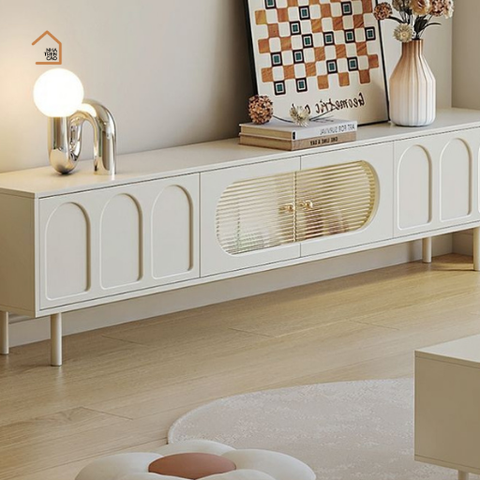 ABIGAL, TTV_038, Kệ tivi phong cách tối giản, 180x40x55cm, MDF phủ sơn 2K, Nội thất Nhà Trên Cao