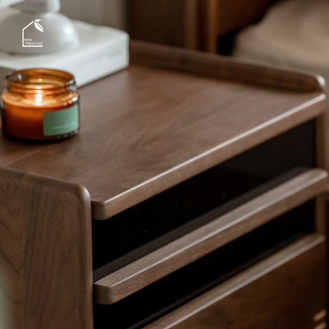 HONA, TDG_008, Tủ đầu giường trang trí nhỏ gọn, 45x35x55cm, Plywood phủ Veneer, Nội thất Nhà trên cao