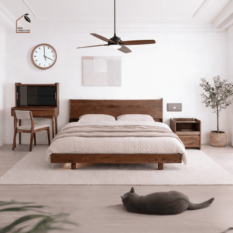 SOLIN, GN_016, Giường ngủ phong cách tối giản, 200x160x100cm, Nội thất Nhà trên cao