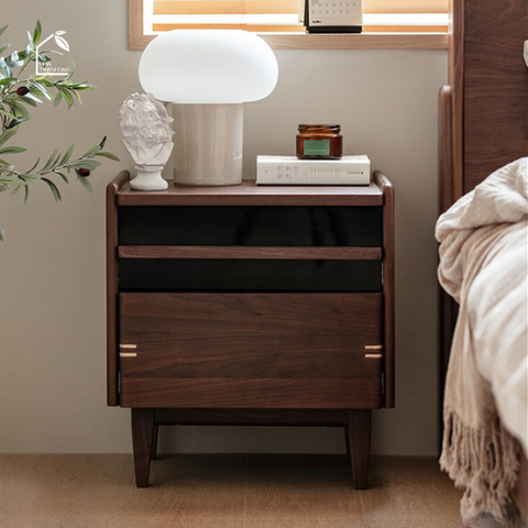 HONA, TDG_008, Tủ đầu giường trang trí nhỏ gọn, 45x35x55cm, Plywood phủ Veneer, Nội thất Nhà trên cao