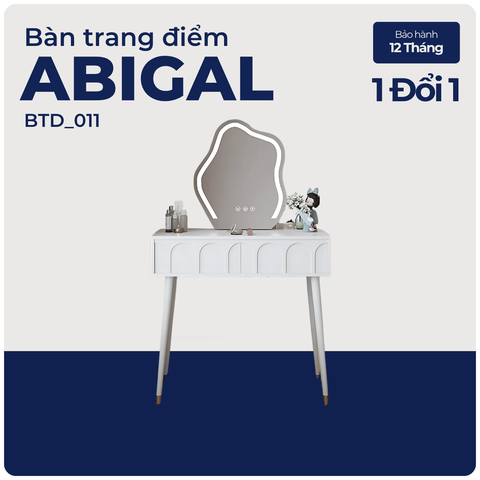 ABIGAL, Bàn trang điểm nhỏ gọn hiện đại, BTD_011, 100x40x75cm, MDF phủ sơn 2K, Nội thất Nhà Trên Cao