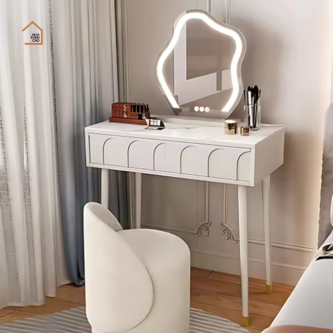 ABIGAL, BTD_011, Bàn trang điểm nhỏ gọn hiện đại, 100x40x75cm, MDF phủ sơn 2K, Nội thất Nhà Trên Cao