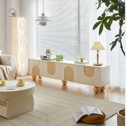 BRUNA, TTV_034, Kệ tivi phong cách Japandi hiện đại,180x40x50cm, MDF phủ sơn 2K, Nội thất Nhà Trên Cao