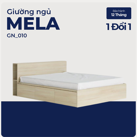 MELA,Giường ngủ 3 hộc tủ kéo, GN_010, 200x R x35cm, Nội thất Nhà Trên Cao