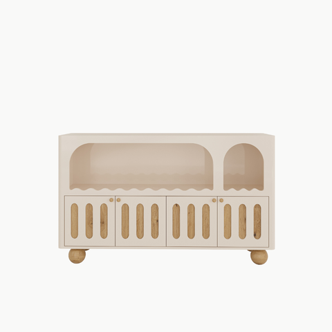 BRUNA, TLT_030, Tủ lưu trữ phong cách hiện đại, 140x40x80cm, Gỗ MDF phủ sơn 2K, Nội thất Nhà trên cao