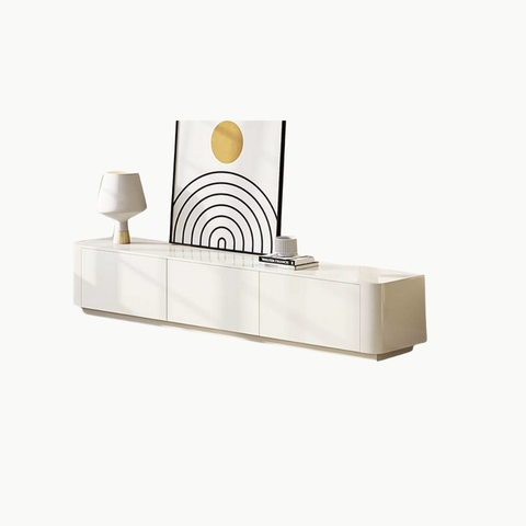 ALIE, TTV_040, Kệ tivi phong cách hiện đại bo tròn, 3 cánh mở, 180x40x45cm, MDF phủ sơn 2K, Nội thất Nhà Trên Cao