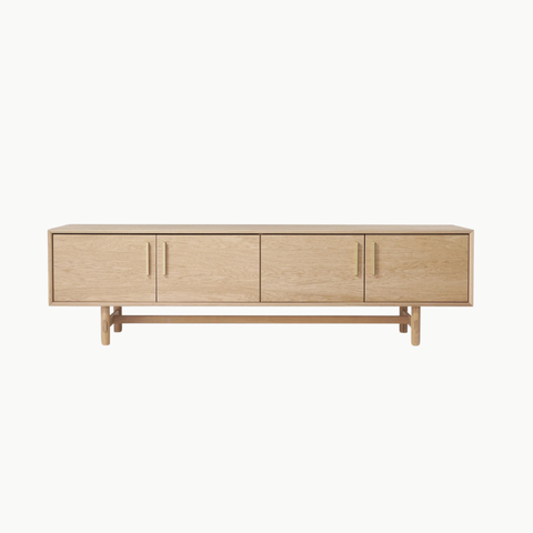 DADA, TTV_083, Kệ tivi đa năng 4 cánh mở, 180x40x50cm, Plywood phủ Veneer, Nội thất Nhà Trên Cao
