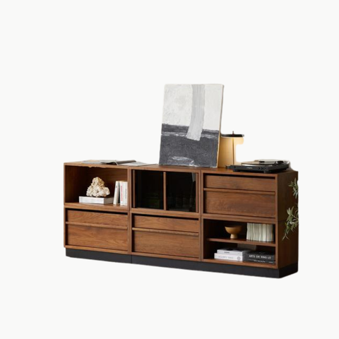 LINEA, TLT_088, Tủ lưu trữ phong cách tối giản hiện đại, 210x40x80cm, Gỗ Plywood phủ Veneer, Nội thất Nhà trên cao