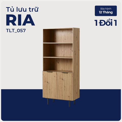 RIA, Tủ lưu trữ phong cách hiện đại, TLT_057, 80x40x180cm, Gỗ MDF phủ Melamine, Nội thất Nhà trên cao