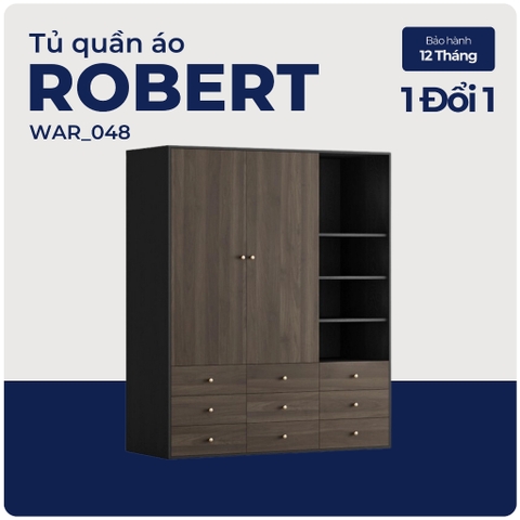 ROBERT, Tủ quần áo , tủ lưu trữ, WAR_048, 150x59x180cm, Nội thất Nhà trên cao