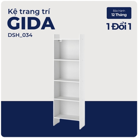 GIDA, Kệ sách 4 tầng, DSH_034, 50x23x160cm, Nội thất Nhà trên cao