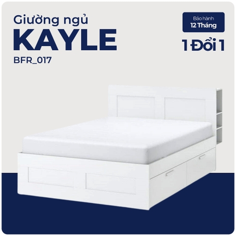 KAYLE, Giường ngủ tân cổ điển 4 hộc tủ, BFR_017, 232x111cm, Nội thất Nhà trên cao