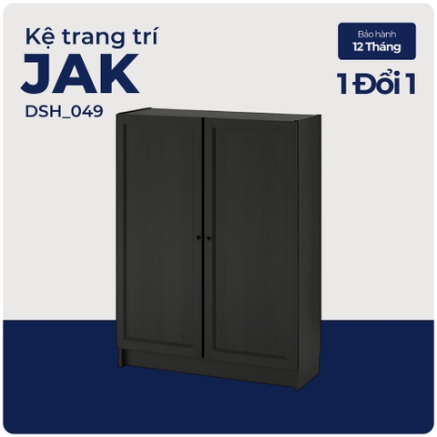JAK, Kệ sách 3 tầng 2 cửa mở, DSH_049, 80x30x106cm, Nội thất Nhà trên cao