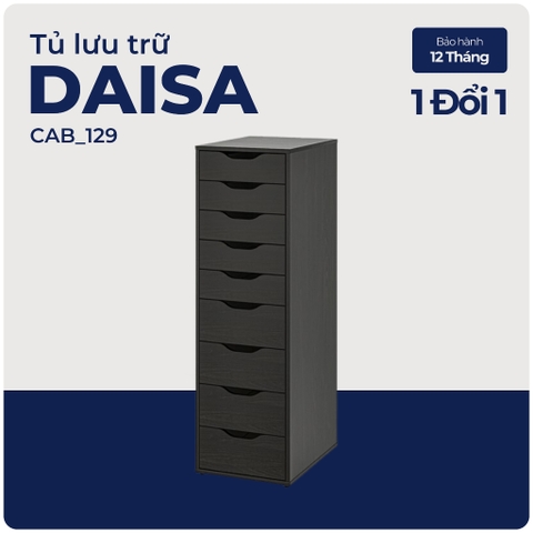 DAISA, Tủ đựng đồ 9 ngăn kéo, CAB_129, 36x48x116cm, Nội thất Nhà trên cao