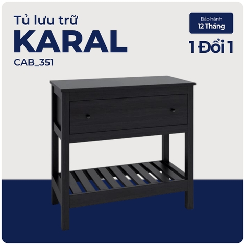 KARAL, Tủ lưu trữ đồ dùng, CAB_351, 82x37x76cm, Nội thất Nhà trên cao