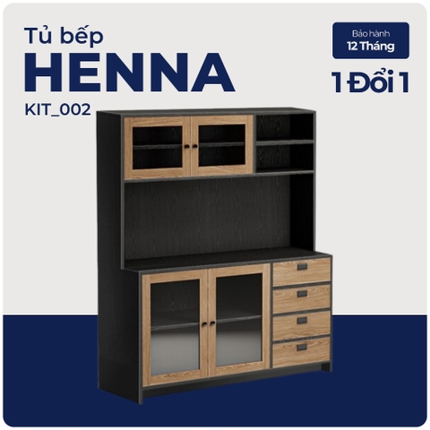 HENNA, Kệ phòng bếp 4 ngăn kéo, KIT_002, 140x50x170cm, Nội thất Nhà trên cao